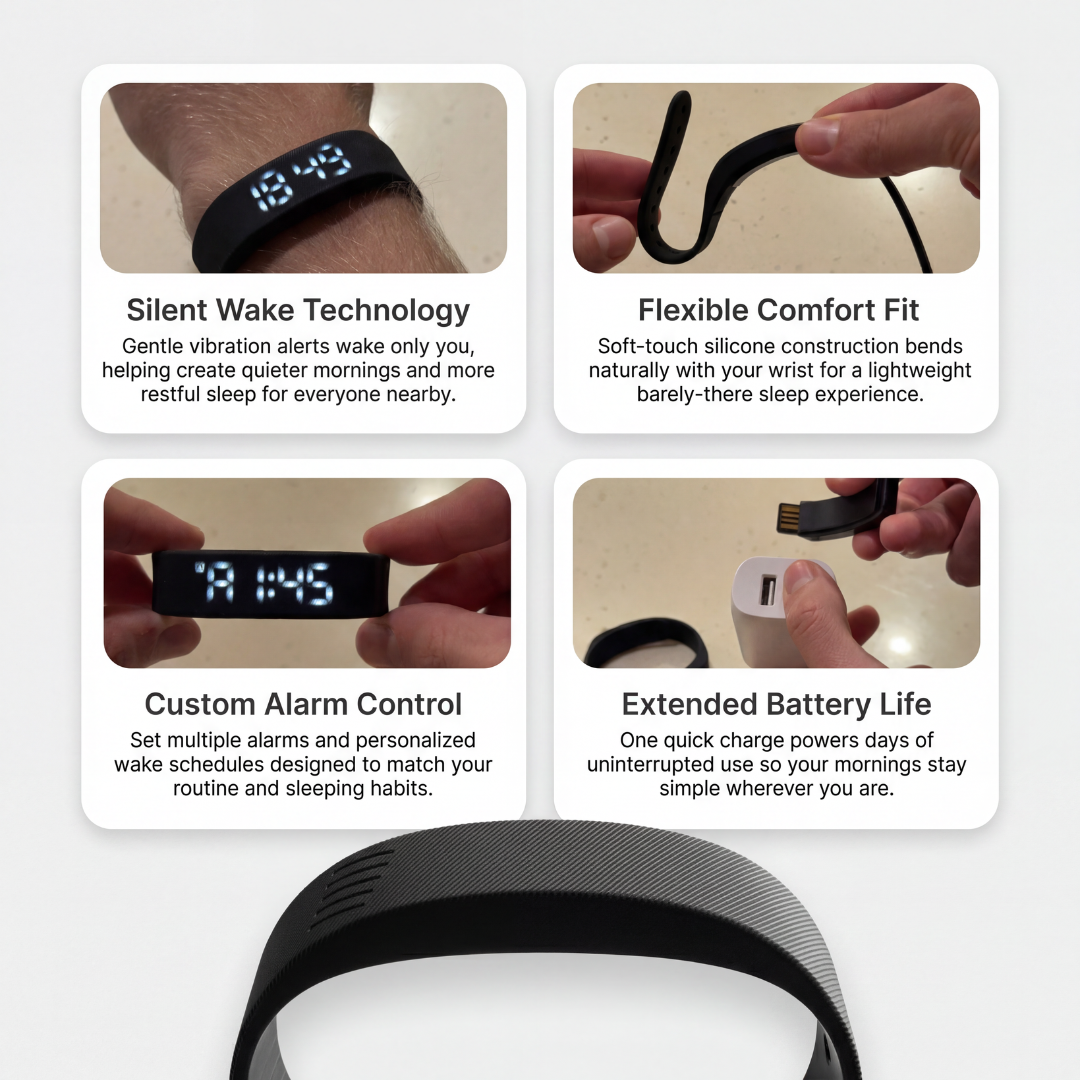 Silent Wake-Up Wrist Alarm